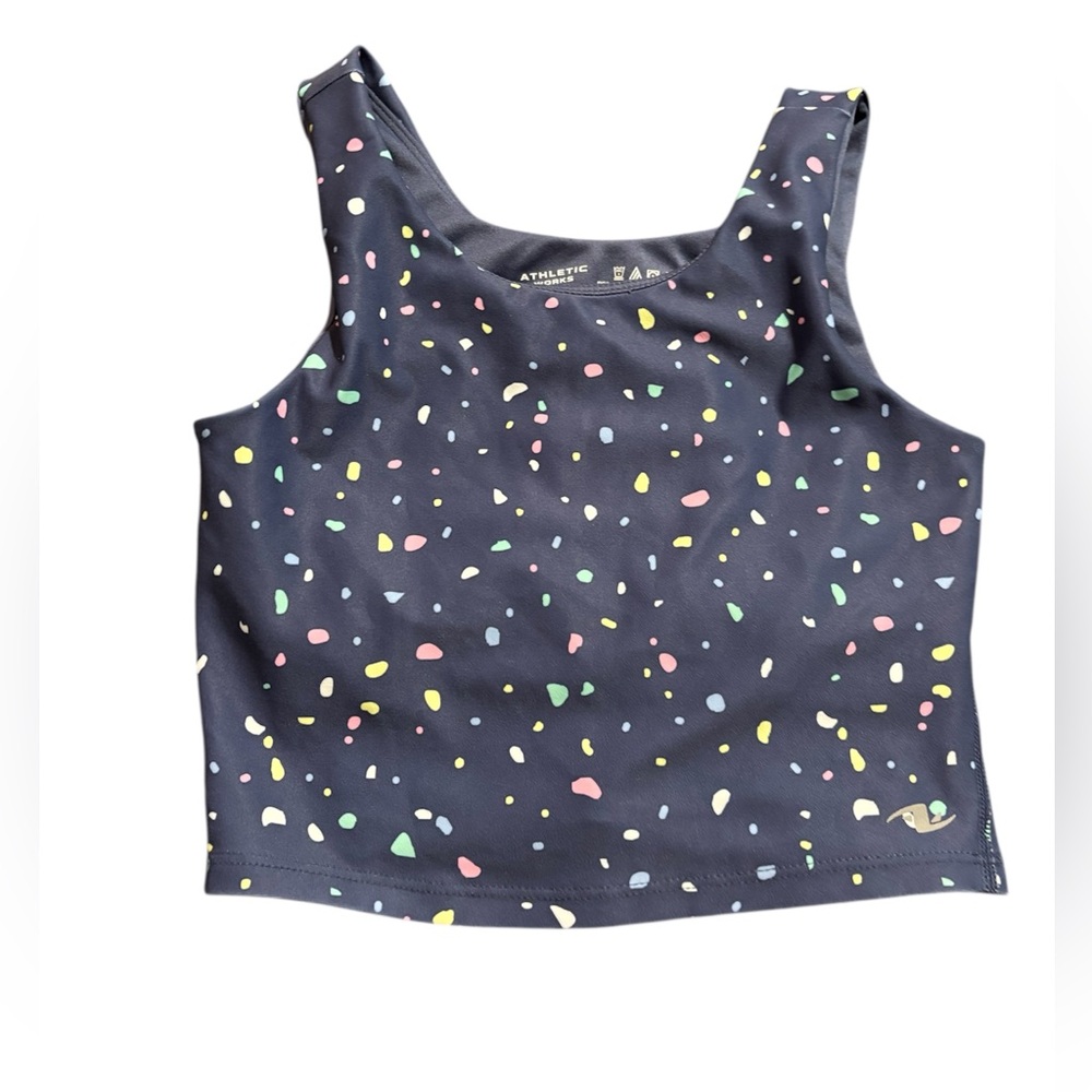 Athletic Works Navy Speckled Tank Top crop